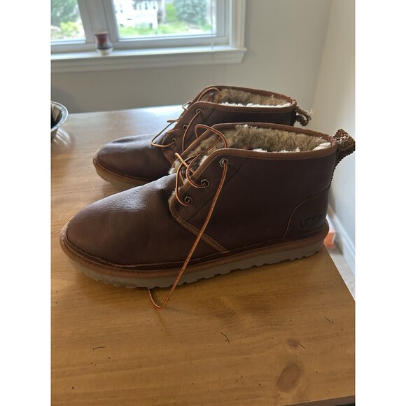 Men’s UGG Neumel Chestnut Tasman Leather Chukka Lace Up Boots Size US 12 - Picture 3 of 10